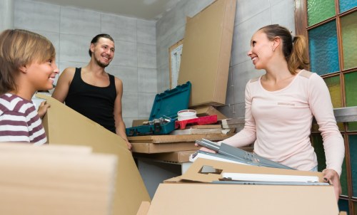 Removal team preparing a Hampstead residential move on a narrow street