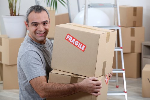 House movers preparing a Hampstead home move
