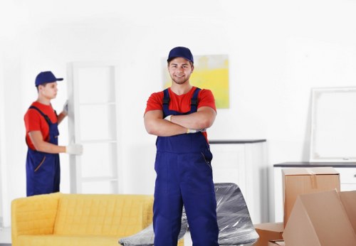 Loading furniture into a removal van for a Hampstead move