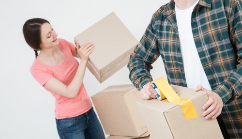 Removal van ready for a move in Hampstead