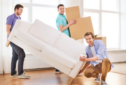 Removal team preparing a Hampstead home move