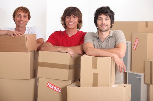 Loading furniture and boxes into a van in Hampstead