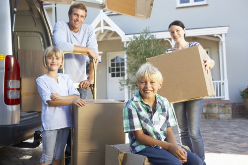 Packers preparing fragile items in a Hampstead residential property