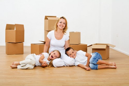 Packing and transporting office equipment during a Hampstead relocation