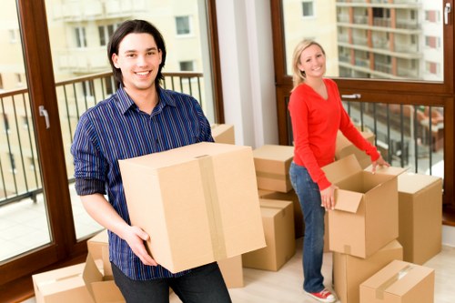 Reusable furniture and household items prepared for charity donation