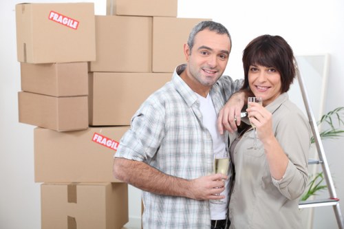 Professional movers handling a flat move in Hampstead